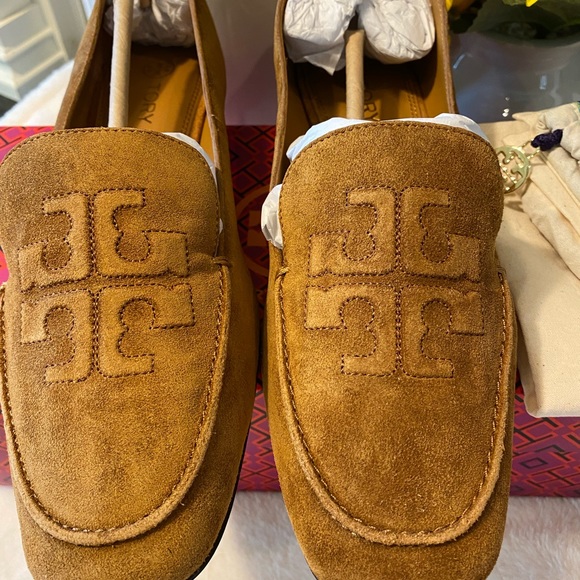 Tory Burch Ruby Square-Toe Suede Loafers - Picture 6 of 8
